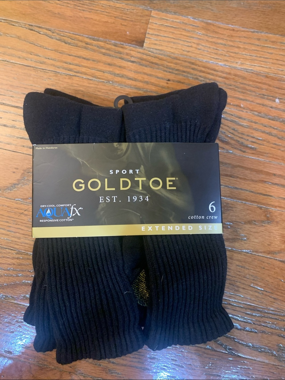 Gold Toe Black Crew Socks - 6 Pack